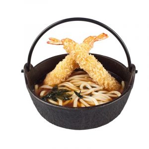 sopa udon con tempura de gambas